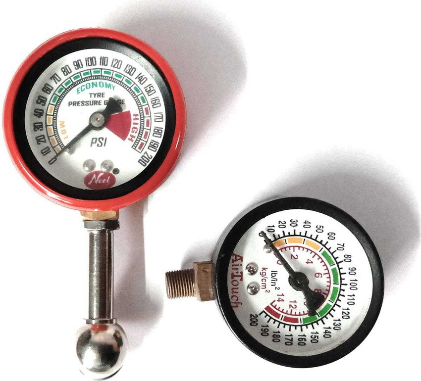 Tire pressure outlet gauge for bicycle