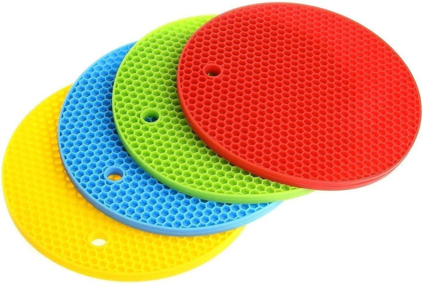 Heat Resistant Silicone Kitchen Trivet Mat Pan Hot Pot Holder Multi Colours