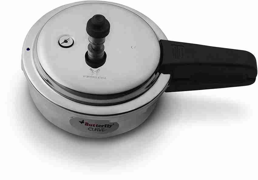 Butterfly Curve 5.5 L Outer Lid Induction Bottom Pressure Cooker Price in India Buy Butterfly Curve 5.5 L Outer Lid Induction Bottom Pressure Cooker online at Flipkart