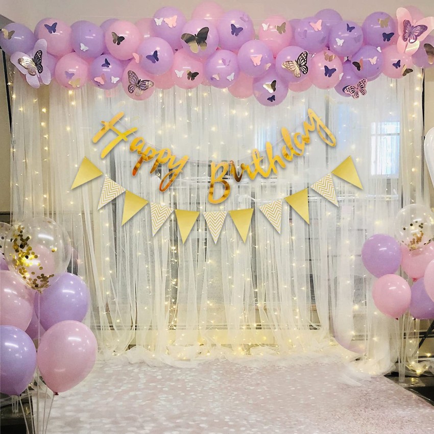 Party Propz Purple Birthday Decorations Kit - 81Pcs Birthday