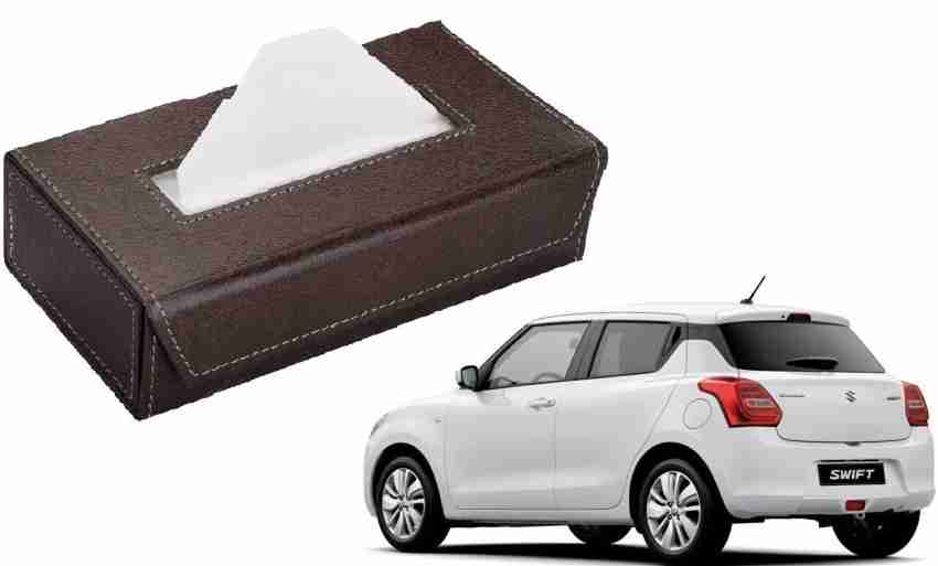 AuTO ADDiCT Car Tissue Box Paper Tissue Holder Brown with 200