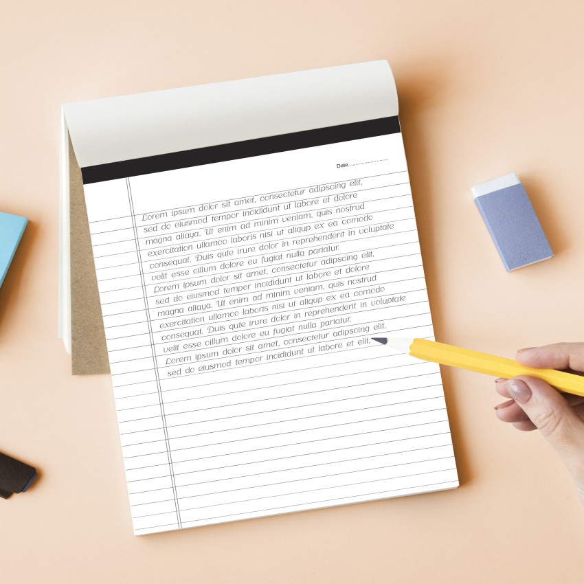 CLICKEDIN Writing Pad for Office, Premium Quality 70 GSM Paper A4 Size  Legal/Wide Pad A4 Note Pad Ruled 50 Pages Price in India - Buy CLICKEDIN Writing  Pad for Office, Premium Quality