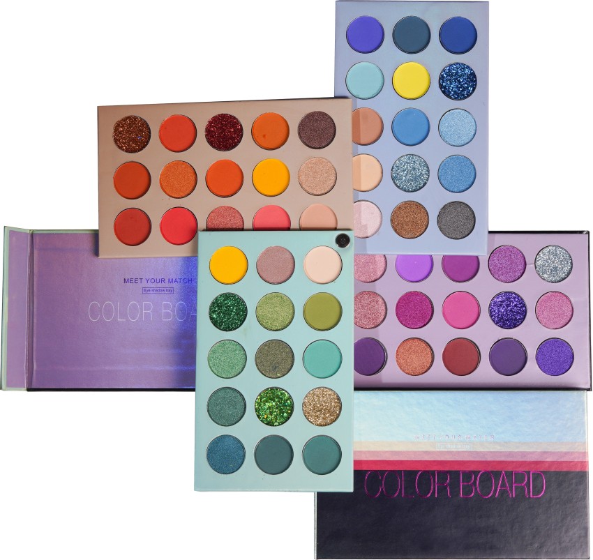  60 Colors Eyeshadow Palette, 4 in1 Color Board Makeup