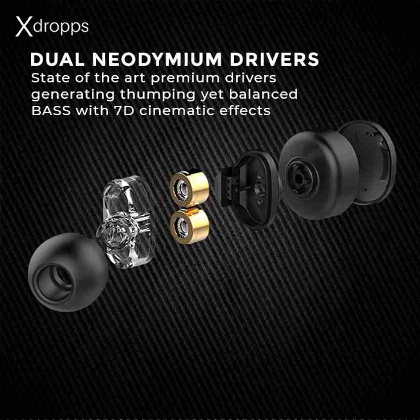 XDropps Dual Drivers True Wireless Earbuds with 7D Surround Deep