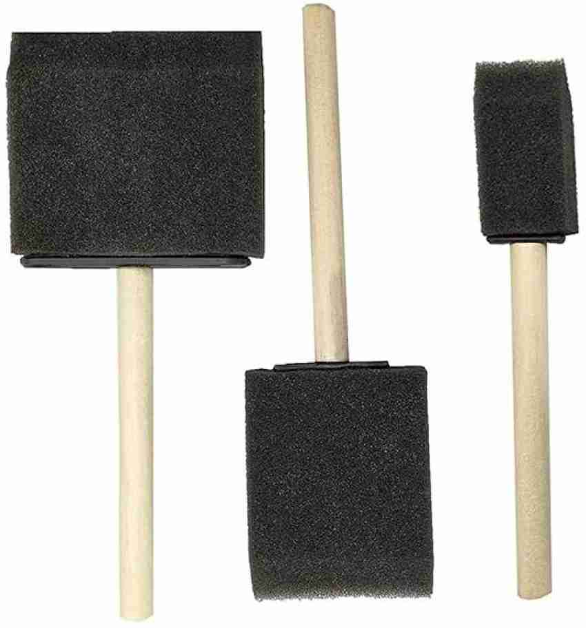 Stencil Sponge Dabber Wooden Handle Foam Brush Furniture Art Crafts 20 Pcs  Set