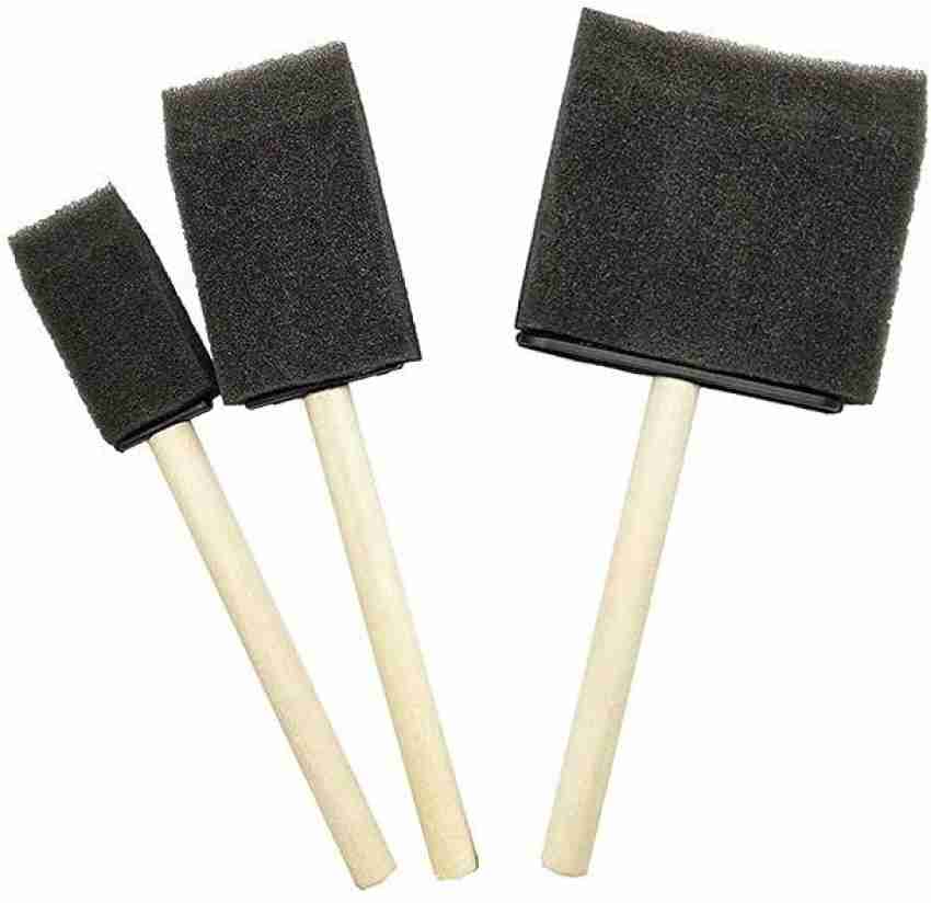 Stencil Sponge Dabber Wooden Handle Foam Brush Furniture Art Crafts 20 Pcs  Set