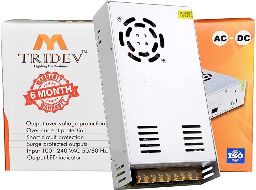 MY TRIDEV 12V 30A 360W DC Switching Switch Power Supply for LED Strip, CCTV  (ISO APPROVED COMPANY) 360 Watts PSU - MY TRIDEV 