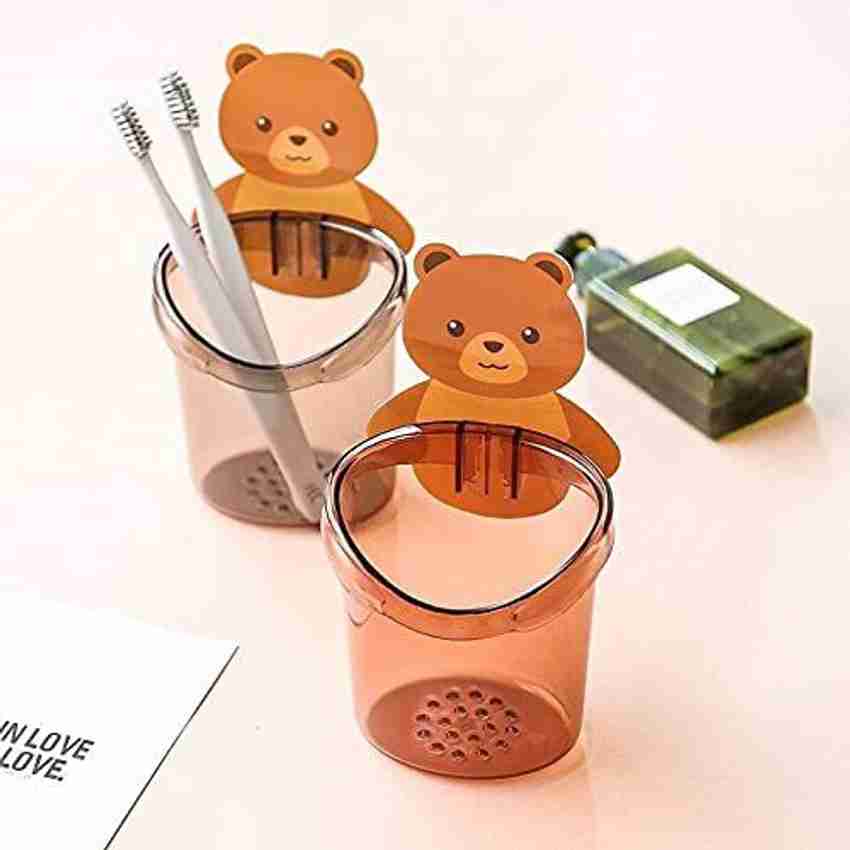 LAKSH FASHION Multipurpose Wall Mount Teddy Bear Toothbrush Holder