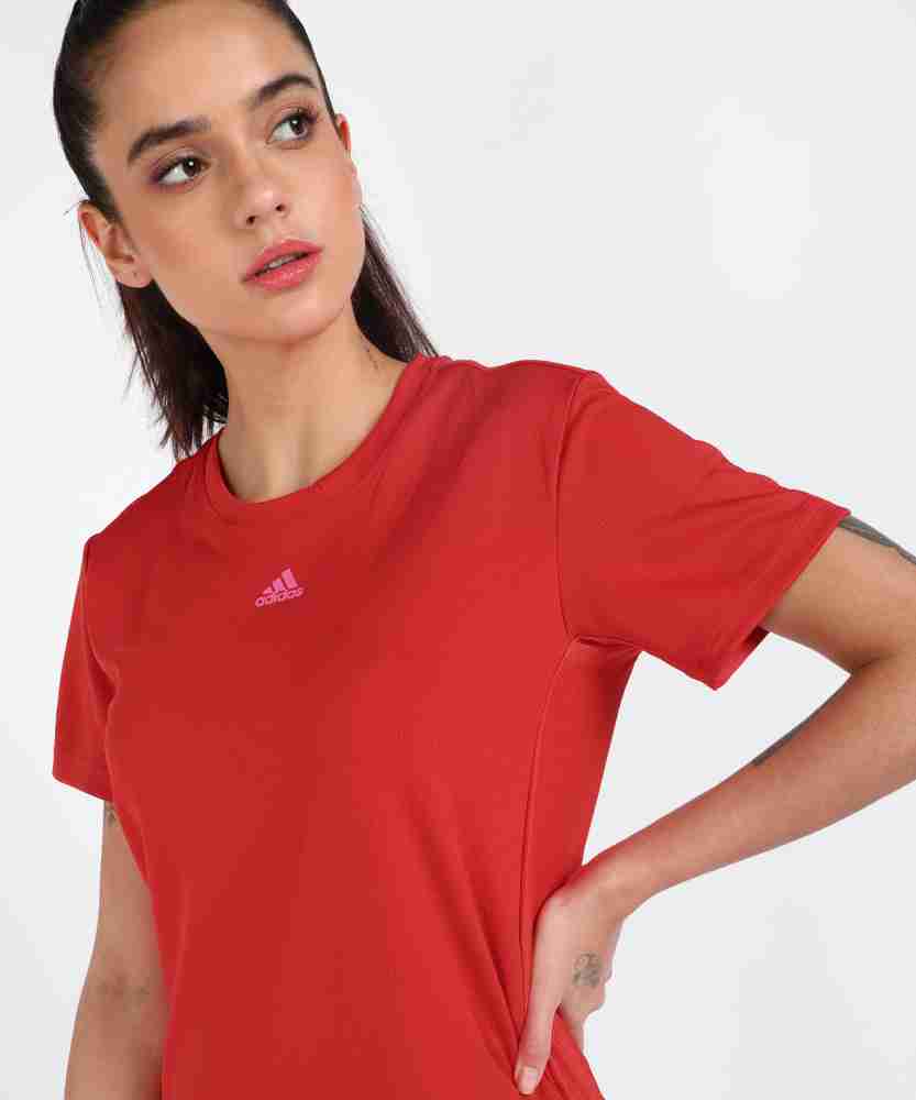 Red adidas 2024 shirt womens