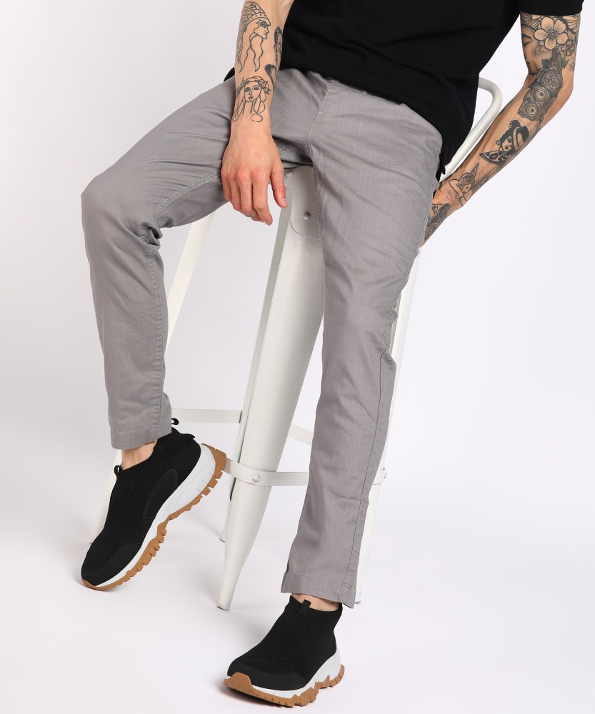 Urban Ranger by Pantaloons Slim Fit Men Grey Trousers - Buy Urban Ranger by  Pantaloons Slim Fit Men Grey Trousers Online at Best Prices in India