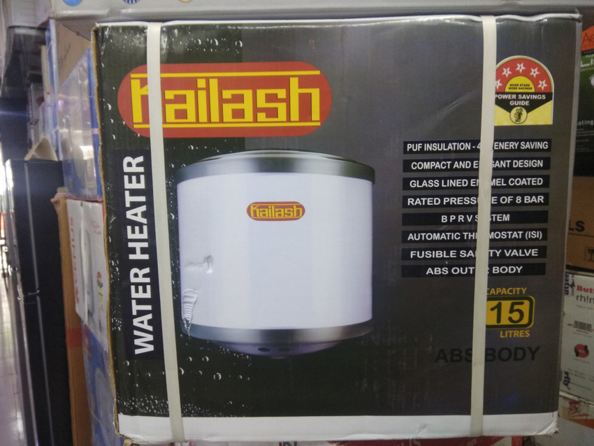 Kailash 15 L Storage Water Geyser (EWH ROUND, WHITE u0026 GREY) Price in India  - Buy Kailash 15 L Storage Water Geyser (EWH ROUND, WHITE u0026 GREY) online at  Flipkart.com