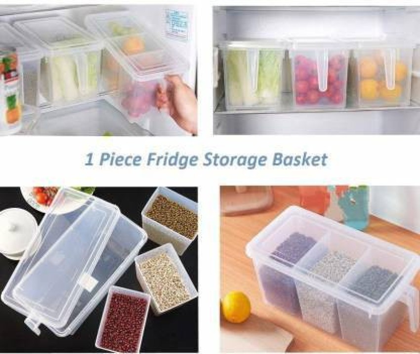 1pc Refrigerator Side Storage Box Organizer, Kitchen Fridge Door