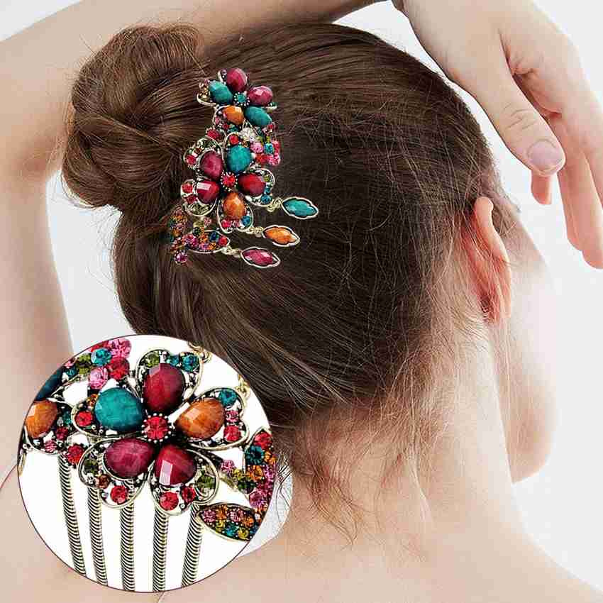 Decorative hair outlet clips and combs