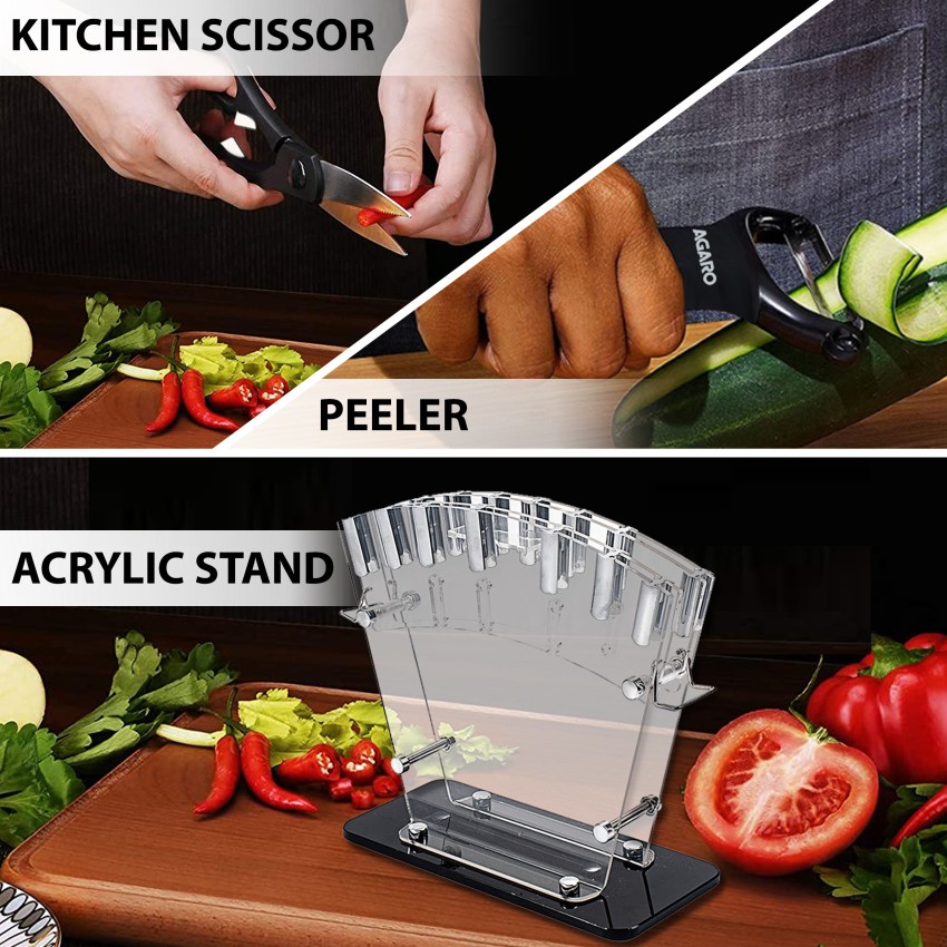 Kitchen Knives Stand Peeler Scissors