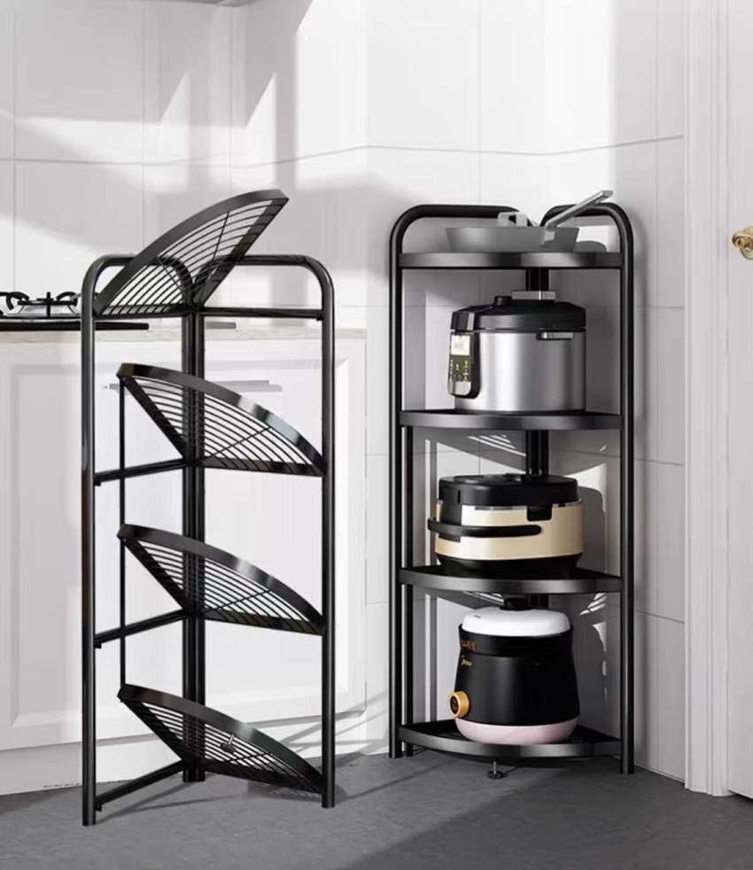 Multifunctional Storage Rack Rotating Shelf Double-layer Cabinet