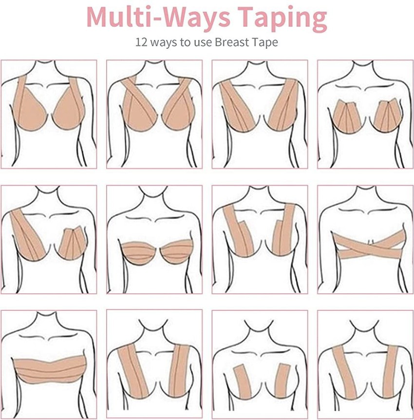 Adhesive Bra, Breast Tape, Breast Lift Tape, And 10 Pcs Petal