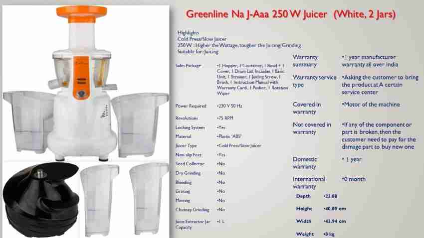 Greenline juicer 2024