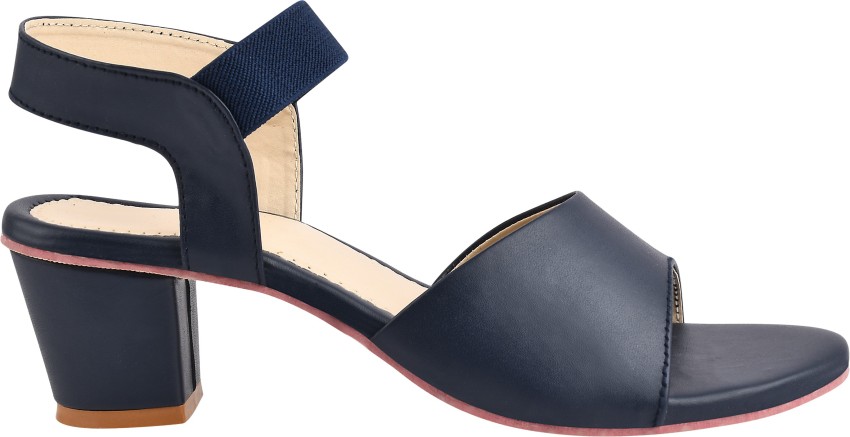 Navy best sale sandals heels