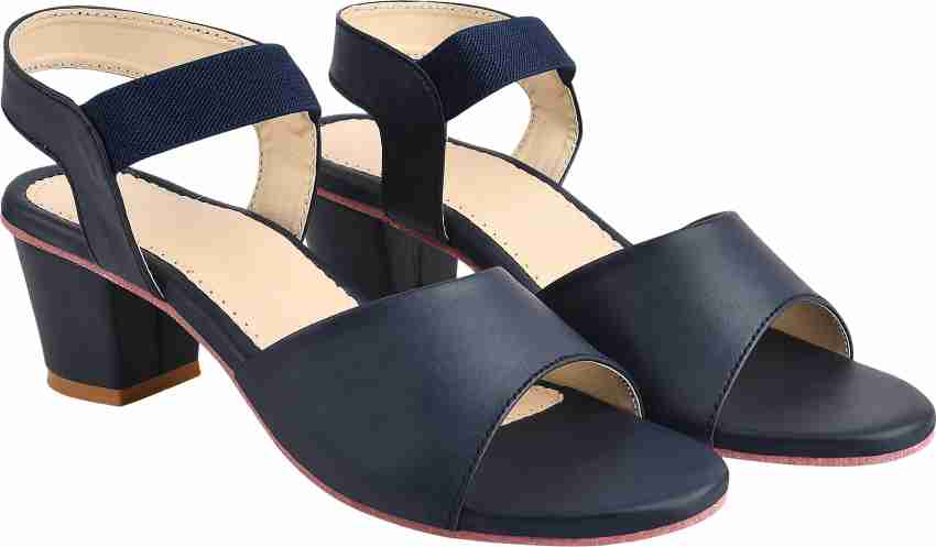 Navy discount sandals heels