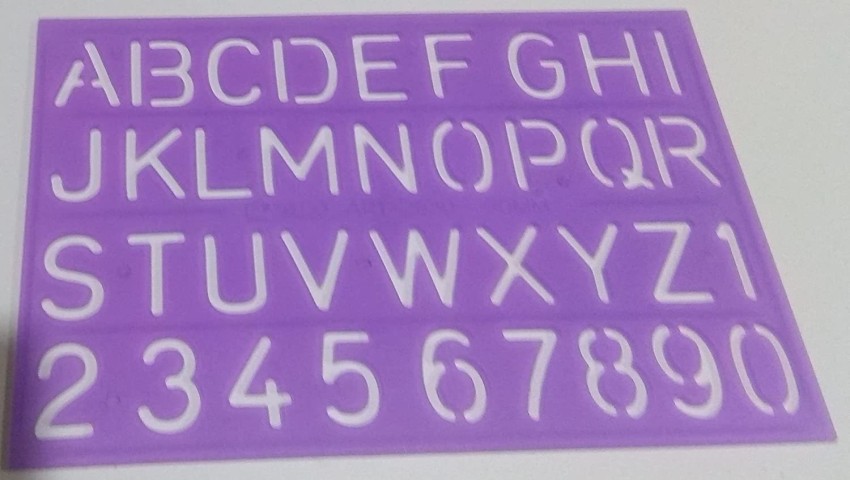 DEQUERA Alphabet Templates, Alphabet Stencils, Pack of 5, Letter