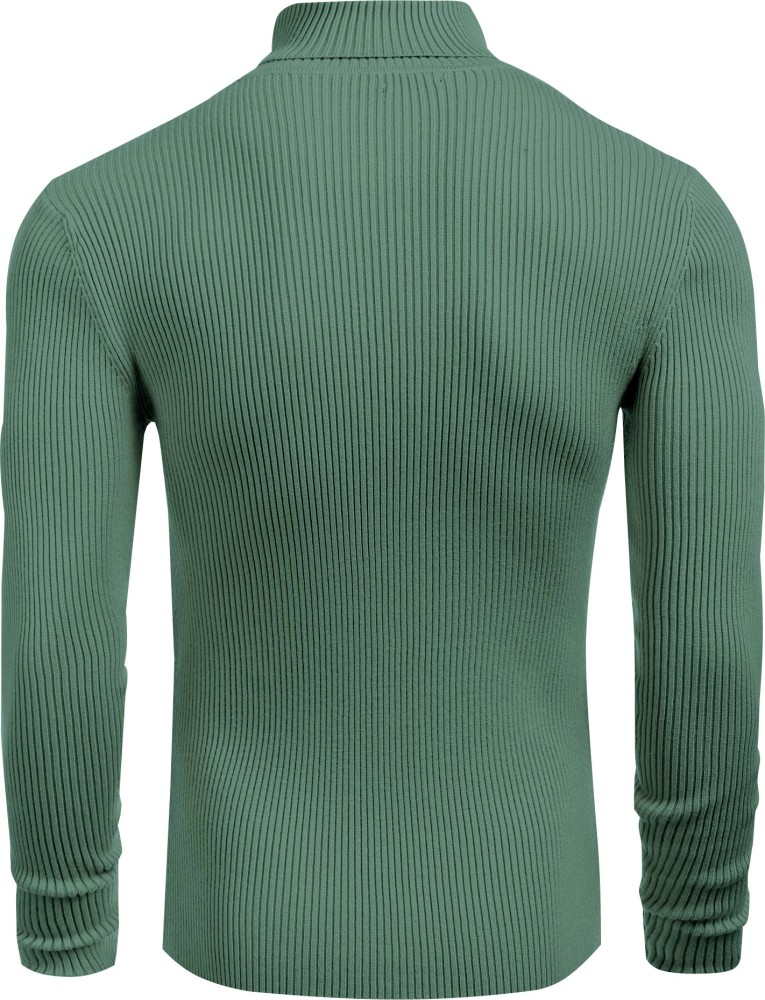 Denimholic Solid Turtle Neck Casual Men Black Sweater - Buy