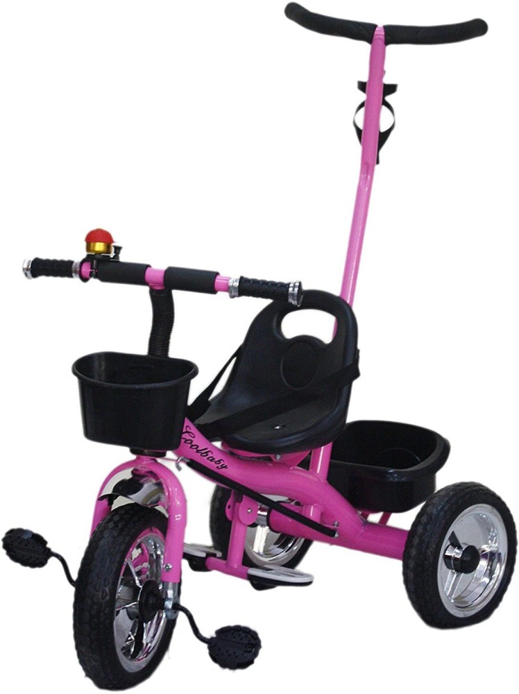 Pink baby trike with best sale parent handle