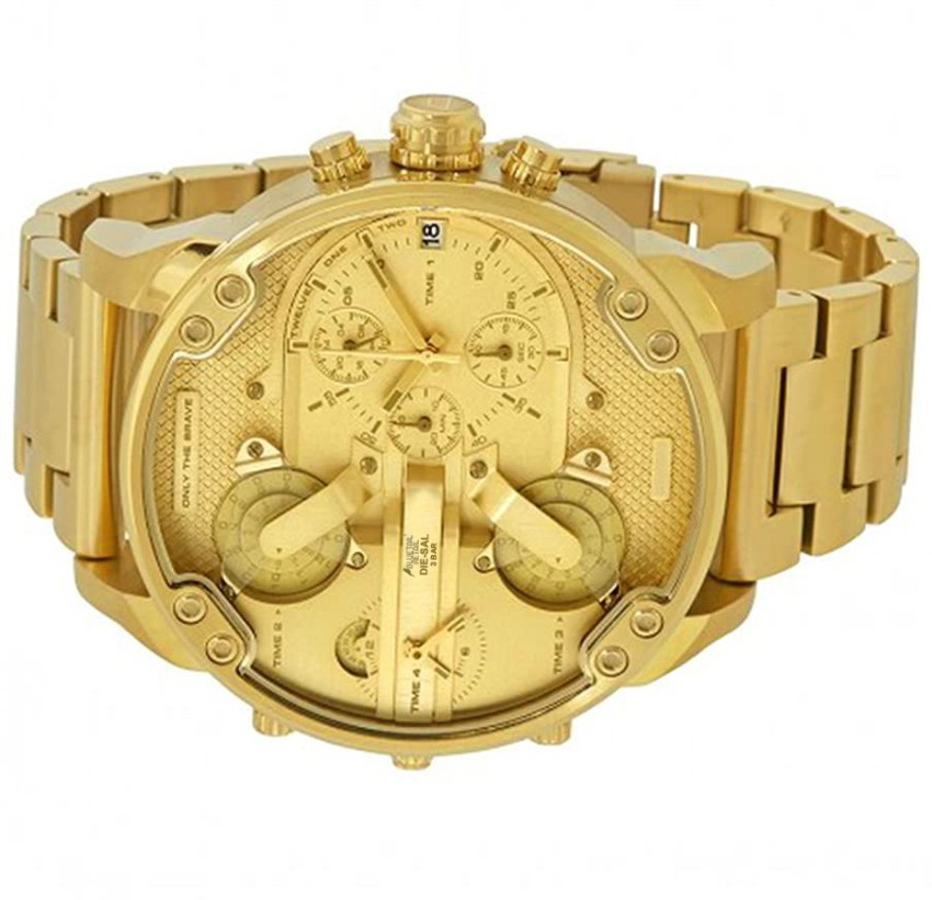 Golden big dial outlet watch