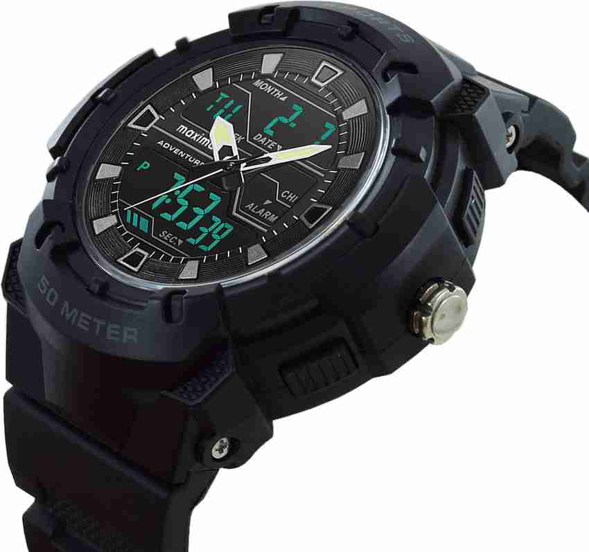 Maxima analog digital top watch