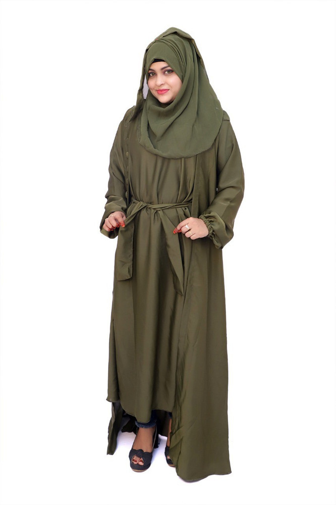 DUA ABAYA Beautiful Style With Dori Jacket Cord Abaya Design