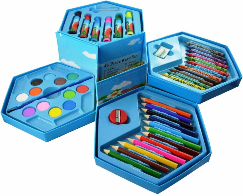 Colouring Barbidhol Kit Combo Colors Box Color Pencil Crayons  Water Color  Sketch Pens Set of 42