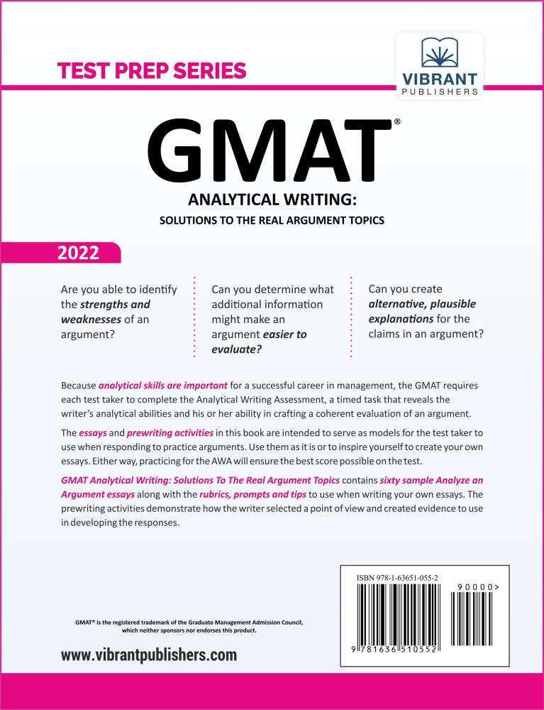 GMAT Analytical Writing: Solutions to the Real Argument Topics