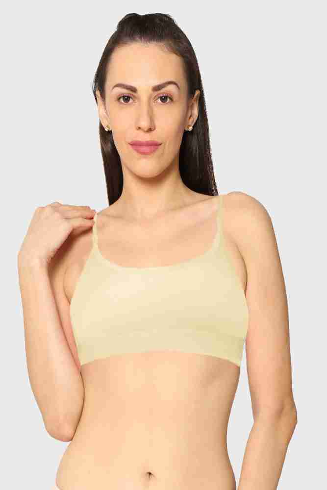 Buy Layeba Women Sports Lightly Padded Bra(Beige) Online at