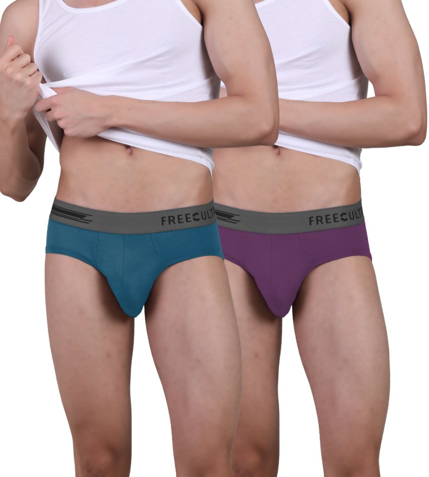 FREECULTR Men Underwear Anti Bacterial Smooth Flex Bio Modal Brief - Itch,  Chafing & Sweat Proof, No-Fade Brief