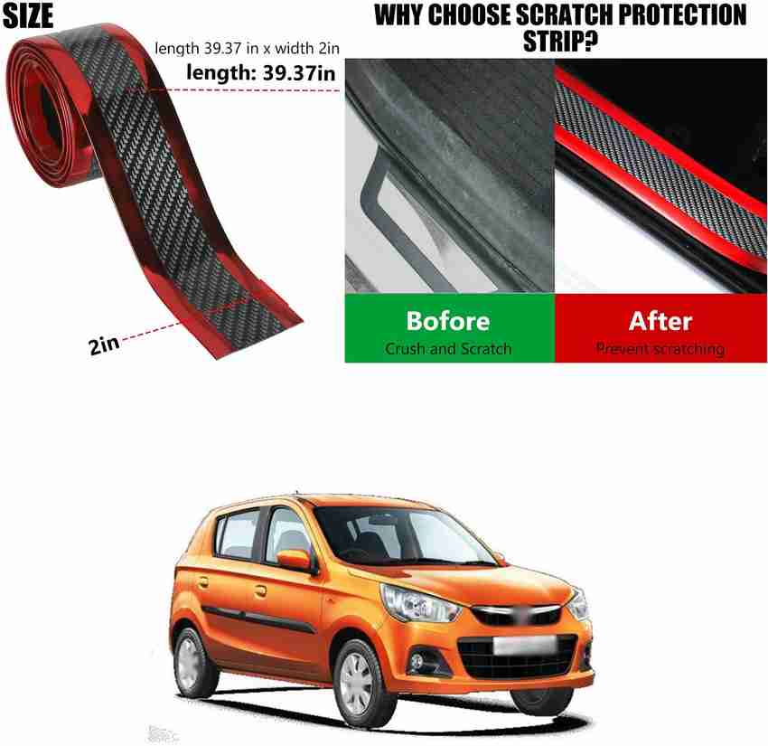 PRTEK Carbon Fiber Wrap Film Individualized Car Door Sill