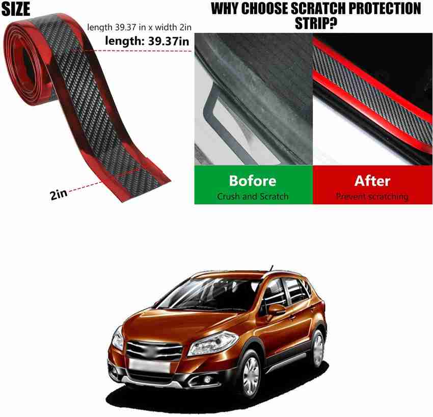 PRTEK Carbon Fiber Wrap Film Individualized Car Door Sill