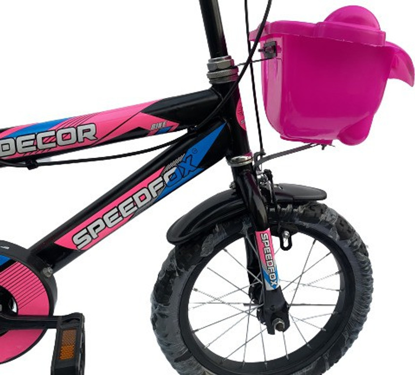 SPEEDFOX 14T DECOR PINK COLOR METAL BABY BICYCLE FOR AGE GROUP 2