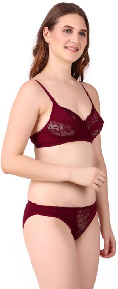 Bikini Set 1 Set Maroon Color / Bikini Bra Pantie Set For Girls And