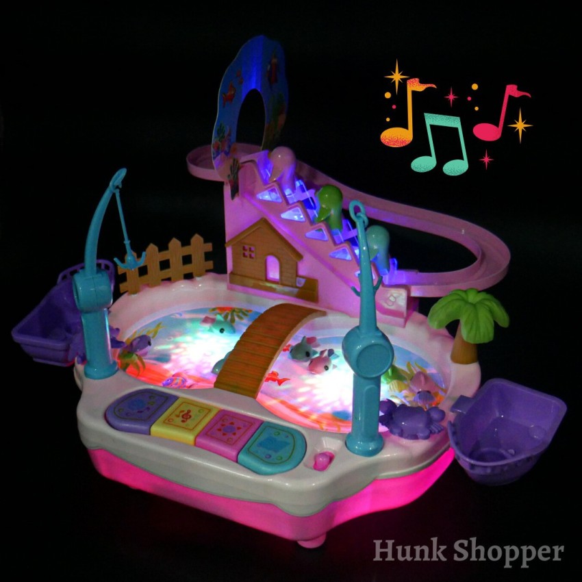 Fishing Game Toys with Slideway, Electronic Toy Fishing Set with Magnetic  Pond, Learning Educational Toys with Music Story for Kids Toddlers . shop  for Hunk shopper's products in India.