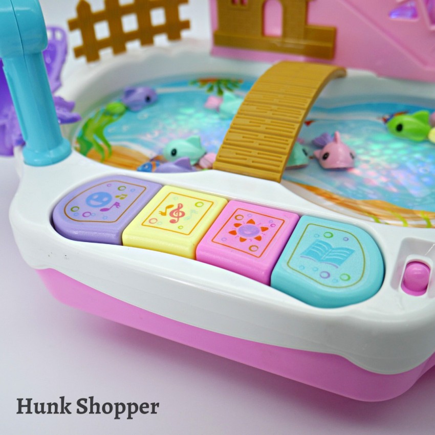 Hunk shopper's Fishing Game Toys with Slideway, Electronic Toy