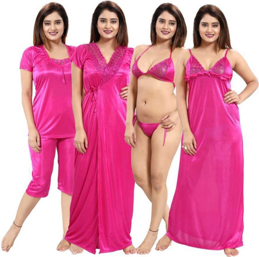 Satin Women Nighty Set - Buy Satin Women Nighty Set Online at Best Prices  in India