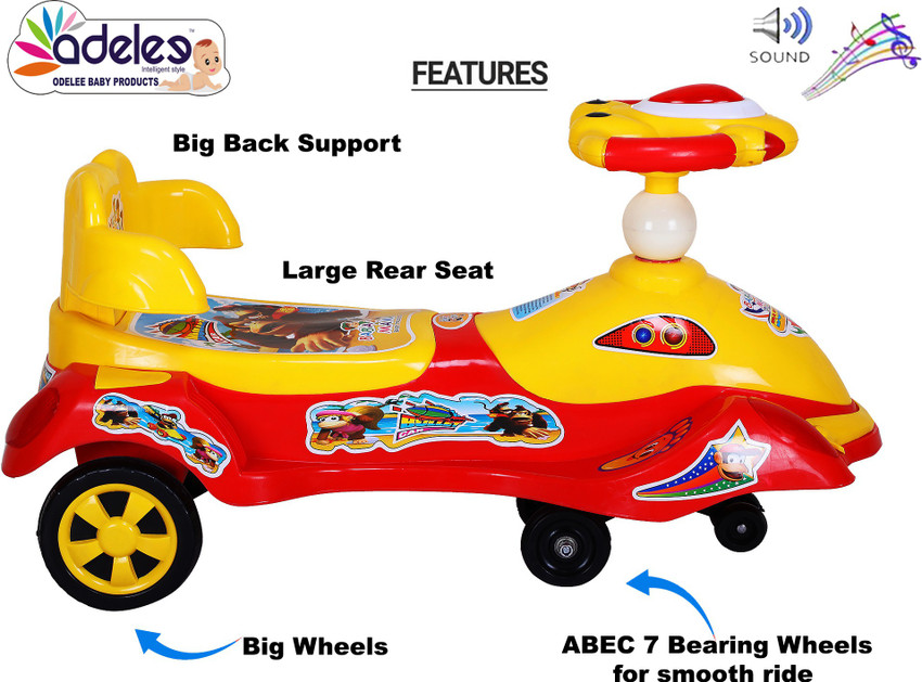 Red and yellow sale ride in car