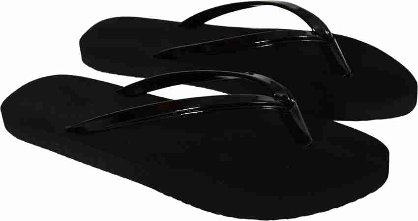 Plain black flip flop hot sale