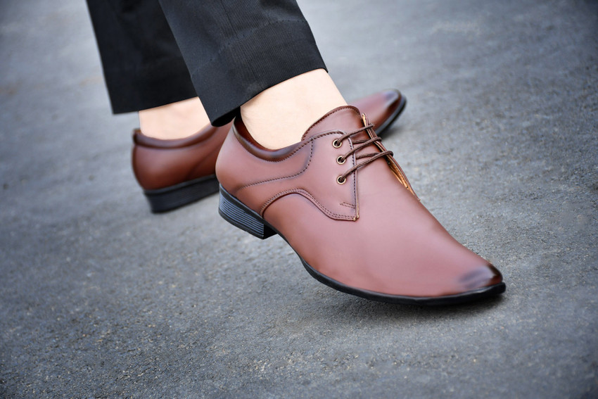 Chocolate colour formal best sale shoes