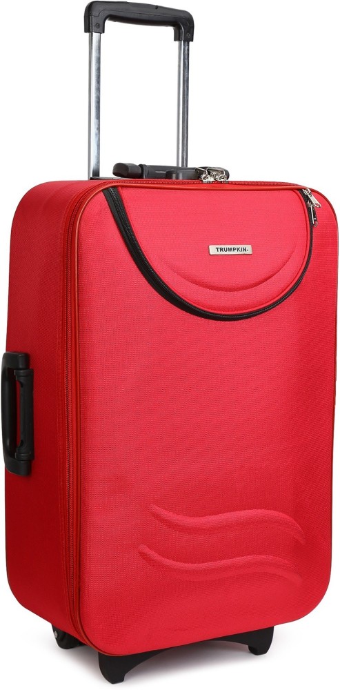 Trumpkin Polyester Soft Side 55cm Small Trolley Bag Cabin Suitcase 2 Wheels 20 inch Red Price in India Flipkart