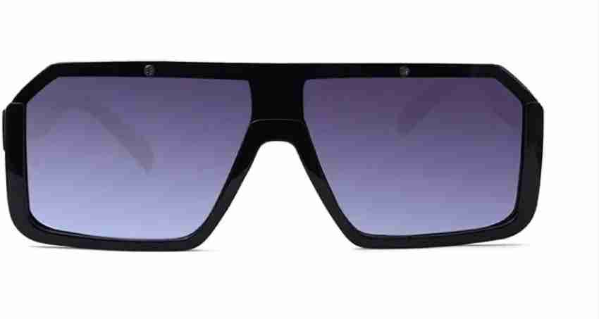 Square Tinted Full-Rim Sunglasses for Women and Men, Black