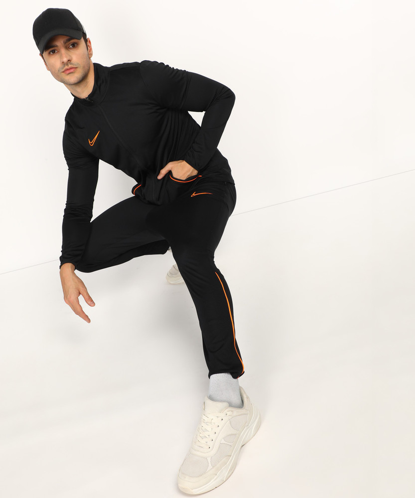 Nike academy warm shop up tracksuit mens orange