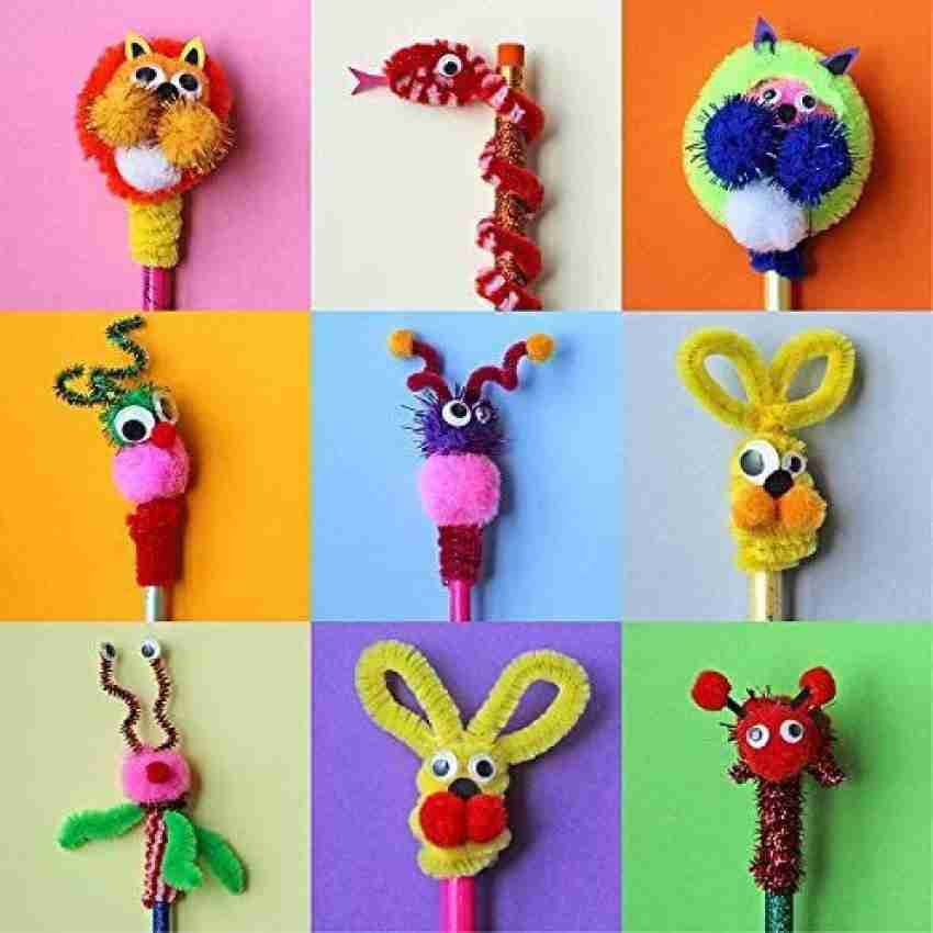 KHUSHA CREATIONS Pipecleaner kit with pipecleaners,pom pom crafts and  goggly eyes - Pipecleaner kit with pipecleaners,pom pom crafts and goggly  eyes . shop for KHUSHA CREATIONS products in India.