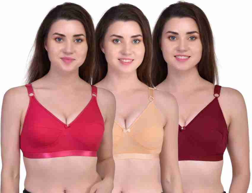 L Fashion Women's Cotton Blended Non Padded Non-Wired Regular Bra