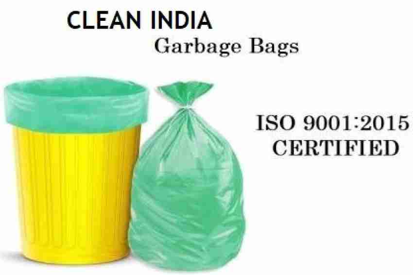 Buy Clean City Biodegradable Garbage Bags, Dustbin Bags Medium Size : 43x58  cm - Pack of 6 (30x6= 180 Bags) Black - Lowest price in India