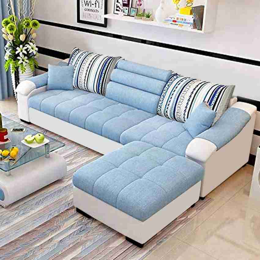 FURNY Sydnos Interchangeable L Shape Fabric 4 Seater Sofa Price in India -  Buy FURNY Sydnos Interchangeable L Shape Fabric 4 Seater Sofa online at